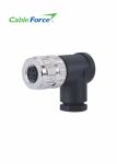 3 Pin Right Angled Field Wireable M8 Connector PA66 GF IP67 Female