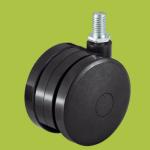 black wheel caster thread stem furniture casters,PA Iron