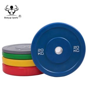 Quality Pure Rubber Barbell Weight Plates , Crossfit Bumper Plates For Competition wholesale