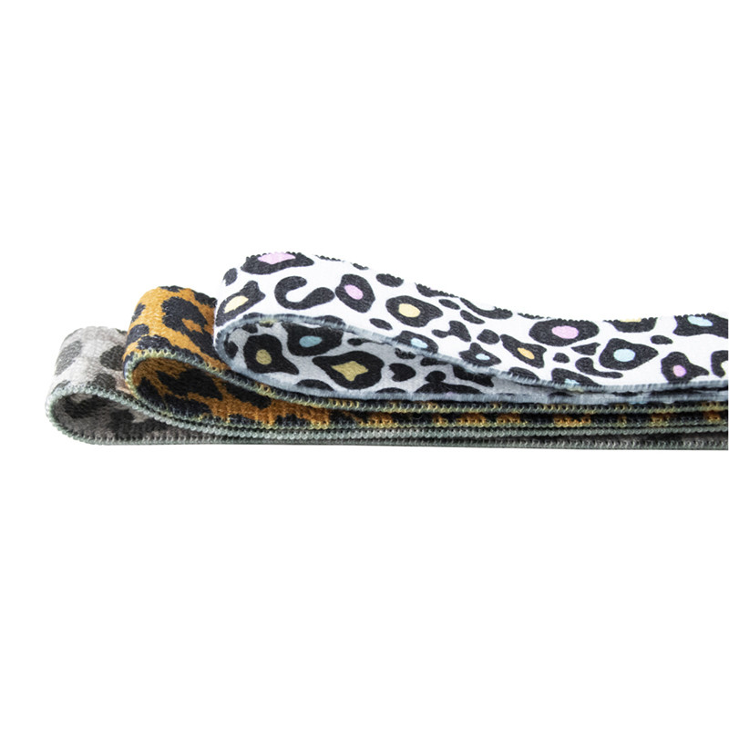 Leopard Print Workout Exercise Booty 208cm Resistance Bands Set For Pilates Sport Crossfit Fitness Training