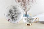 Kitchenware Smooth Gently 230ml bone china cup set with spoon