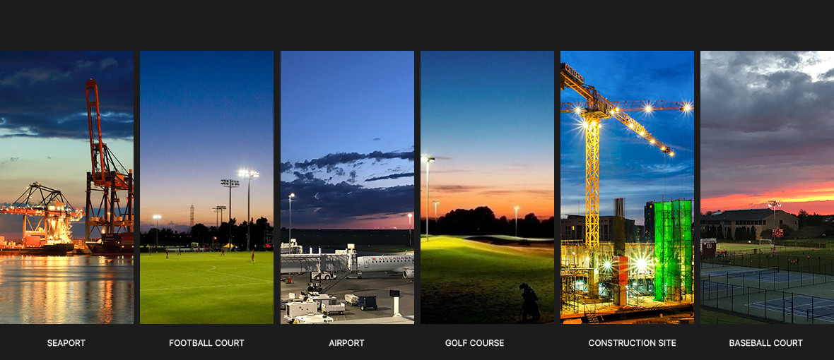 RGBW Outdoor LED Sports Lights Symmetric / Asymmetric Vertical Horizontal