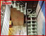 Steel Cable Stair VK65SC TreadTempered glasAluminum Baluster Glass Handrail 304