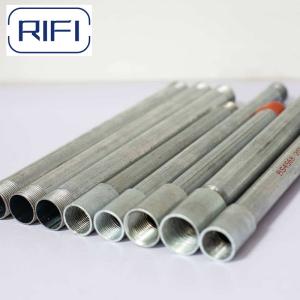 China 3.75 Meters Length Electrical Tube Rigid Conduit Pipe With Red Plastic Cap And Coupling on sale