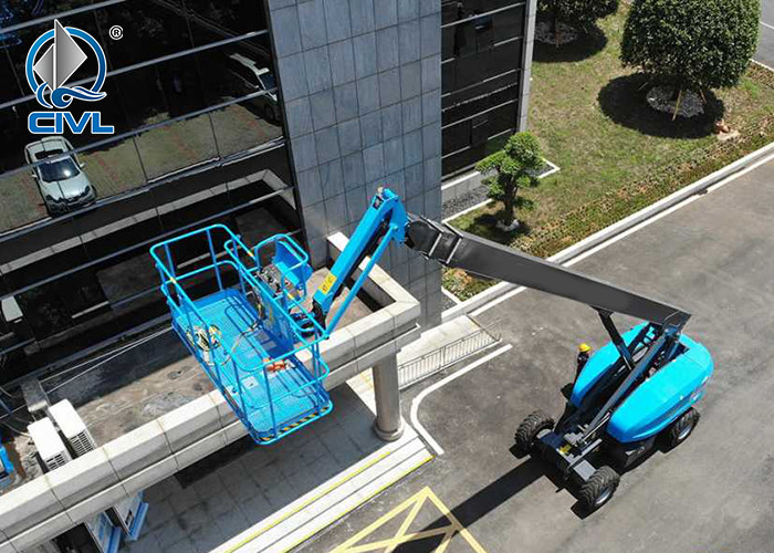 38.4m Straight Arm Aerial Work Platform 54kw Engine Cherry Picker