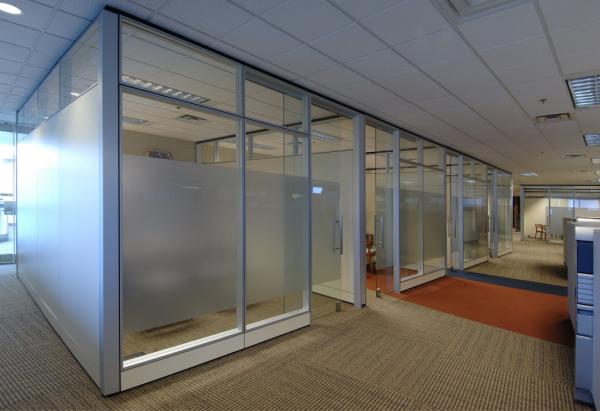 Modern Office Space Partitions / Building Aluminium Frame Free Standing Office