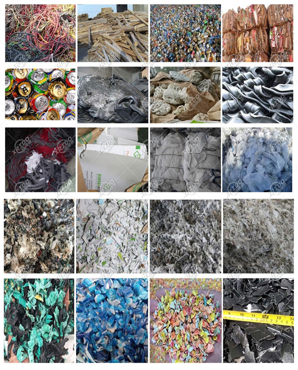 High Tire Shredder Capacity Single Shaft Tire Lumps Shredder Car Film Waste Tire Shredder Rubber Recycling Machine