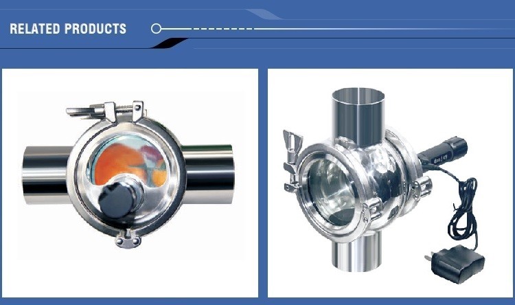 Weld Ends Flow Sanitary DN100 Sight Glass for pipeline