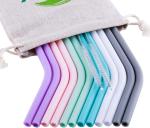 Reusable Flexible Silicone Kitchen Product Straws Odorless Durable