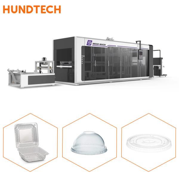 4.5KW Servo Container Plastic Vacuum Forming Machine Cutting Station High