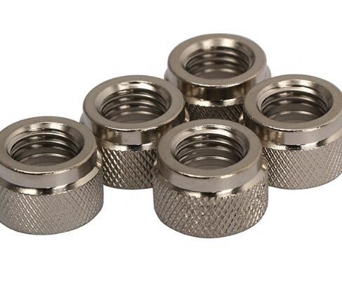 Cheap Standard Heavy Hex Nuts Brass Thumb Nut M12 Round Knurling CNC Turning Machining Parts for sale