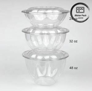 Quality Food Grade Plastic Salad Containers18oz 24oz 32oz 40oz Leakproof Design wholesale