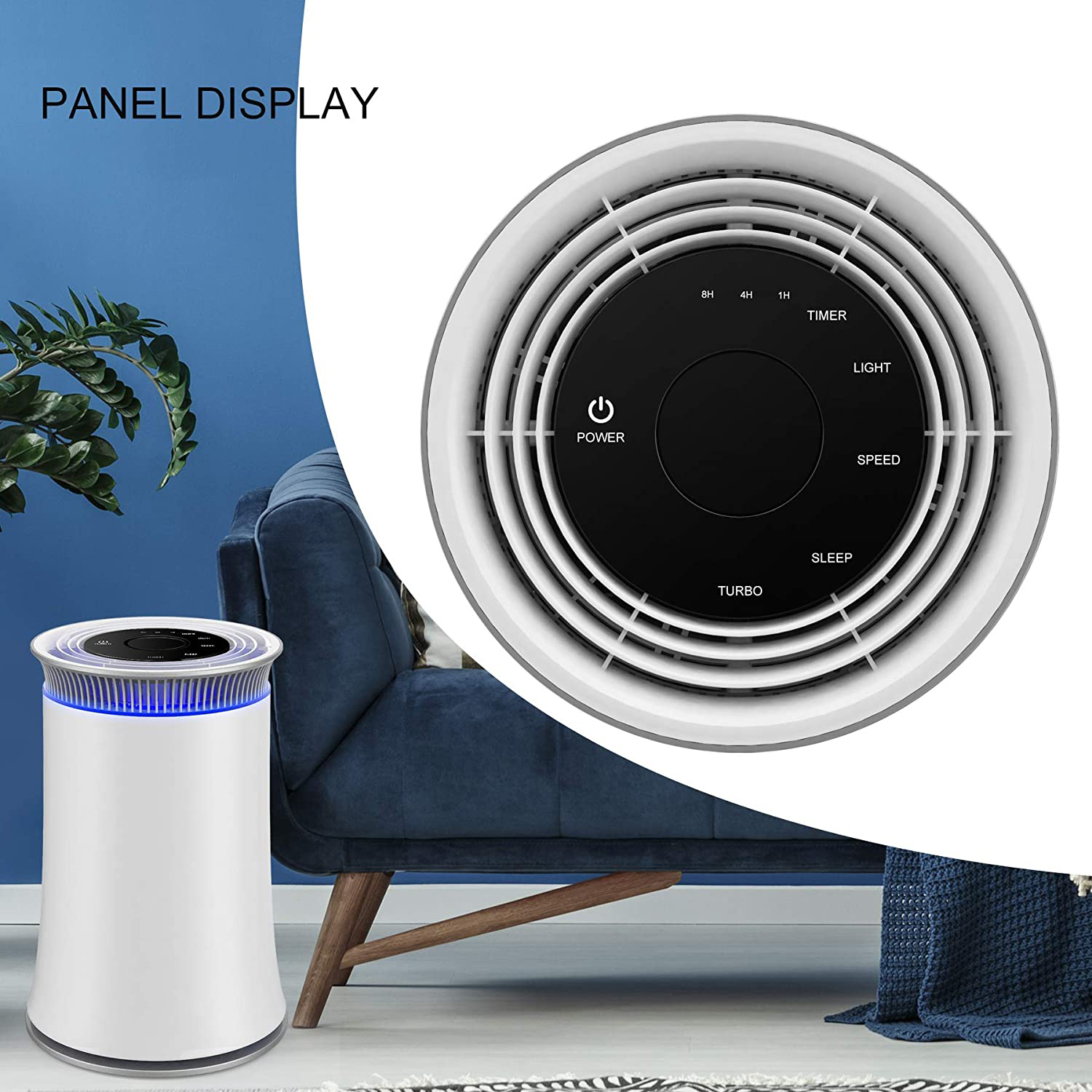 Commercial 24W PM2.5 Air Filter Customized Office Desktop Air Purifier