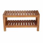 Disassembly Structure Teak Wood Solid Wood Shoe Bench