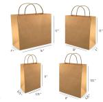 Biodegradable Kraft Paper Coffee Bags Party Bags With Handles 150gsm