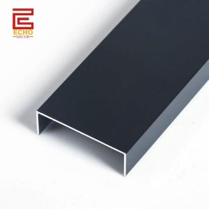 Quality Flexible U Shaped Metal Tile Edge Finishing Strip Black Ceiling Tile Edge Trim wholesale