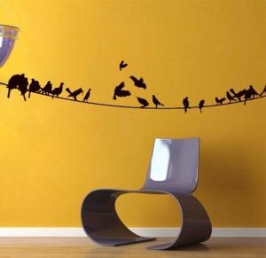 Quality Removable Attractive Modern Vinyl Wall Flower Stickers G217 wholesale