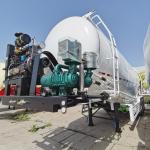 3 Axle Bulk Cement Tank Semi Trailer In Van Type For Transport Powder Cement