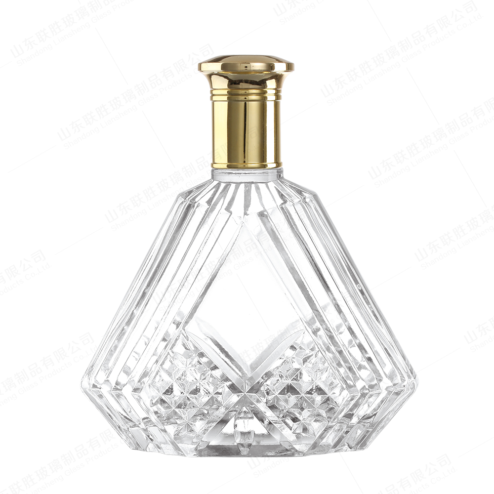 Glass Shot Bottle Custom Luxury 500ml 750ml 1000ml for Bar Acid Etch Surface Handling