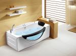 White Whirlpool Acrylic Massage Bathtub M1792-D-L Fade Resistant