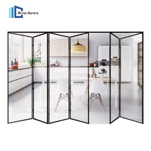 Quality Heavy Duty Aluminium Bifold Glass Doors Waterproof Aluminum Sliding Folding Door wholesale