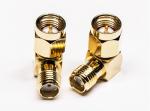 Right Angle Male to Female RF Coaxial Connector , SMA Coaxial Cable Fittings