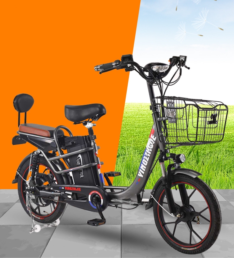 350W Electric City Bike 48V 10Ah Lithium Battery Step Through Full Suspension Ebike