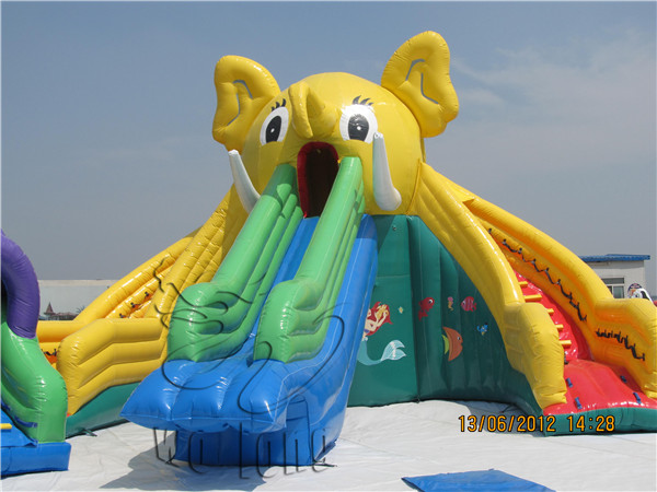 hot giant custom elepant inflatable water park