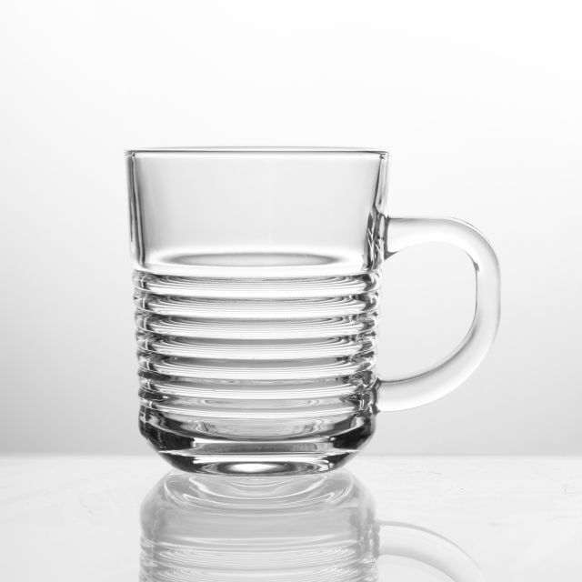 2022 New product Handle Heat Resistant Double Wall Clear with handle Coffee Glass
