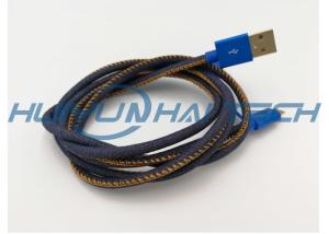 Quality High End Mfi Jean Cloth Heat Resistant Wire Sleeve For Denim Usb Cable Harness wholesale