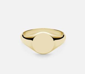 Quality 18K Gold Plated Customized Engrave Signet 925 Sterling Silver Unisex Fine Jewelry Rings wholesale