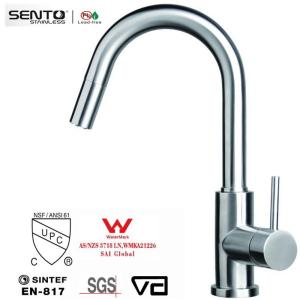 Quality Competitive price kitchen water tap with steel body brushed finish wholesale