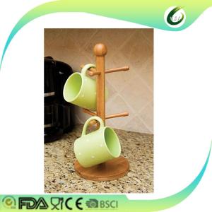 Quality Hot-selling bamboo kitchen hanging cup holder cup drying rack wholesale
