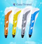 Easthreed Small Professional 3D Printing Pen , Yellow / Blue / Pink 3D Pen For