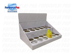 Quality Cardboard Retail Shipper Display 1 Tier With Round Hole Divider wholesale