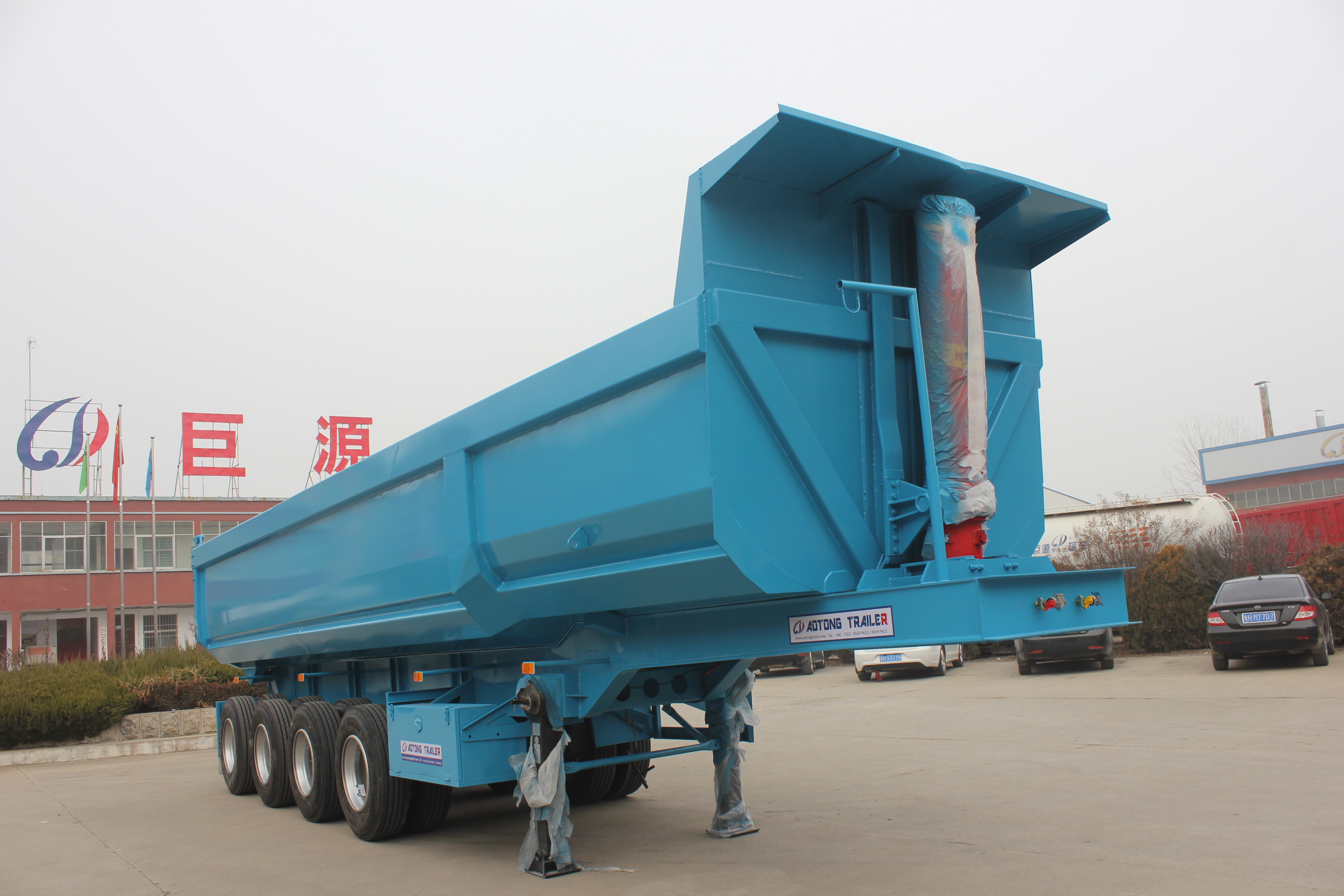 U Shape Rear Tipper Trailer to Kenya with 11.00r20/12r22.5 Tire Size and Fuwa Axle