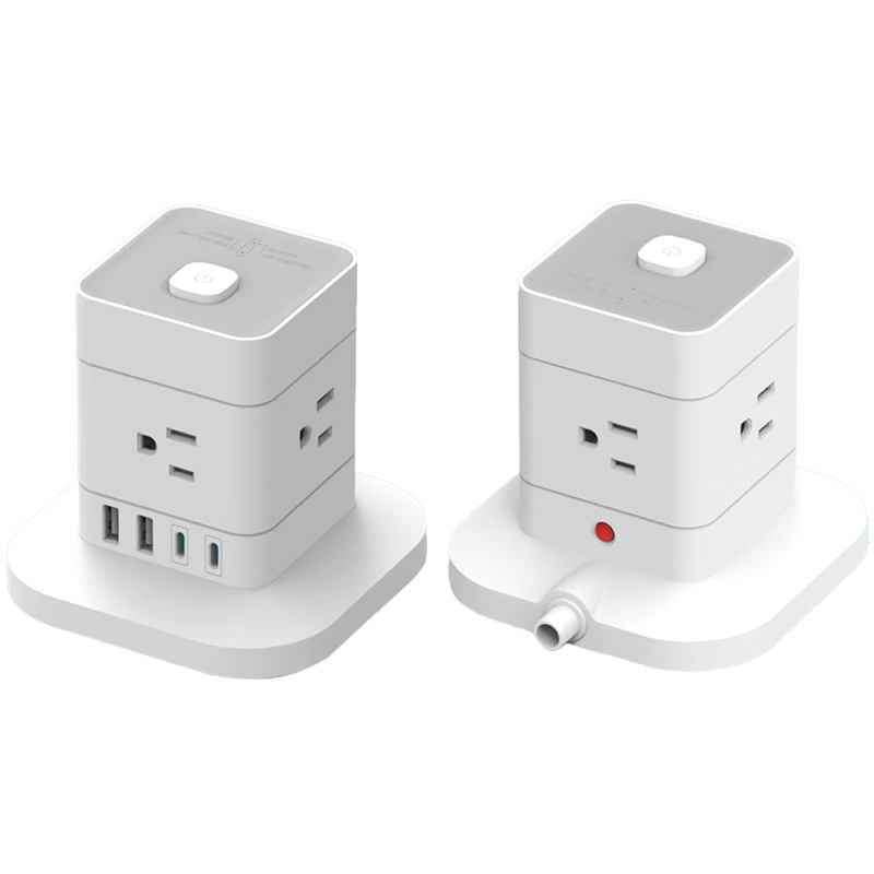 Extension Socket 250V 10A 2 USB Ports Universal Travel Mobile Multiple Plug Cable 1.8M