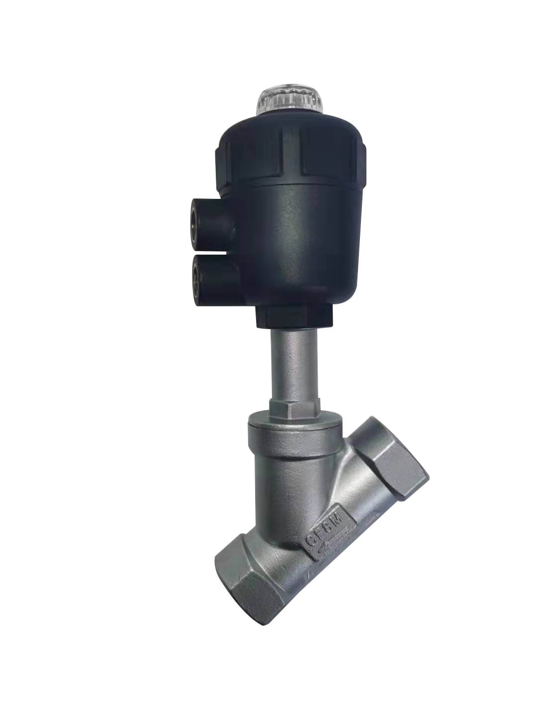 Stainless Steel 304 Y Type Angle Seat Pneumatic Valve for Sanitary Air Control System