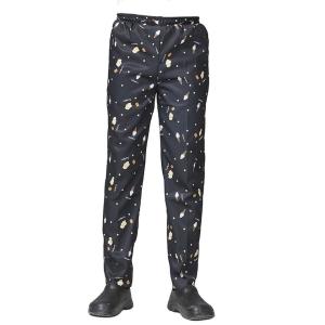 Quality Professional Printed Elastic Waistband Kitchen Cooking Chef Pants wholesale