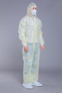 Quality Yellow PP SMS SF Disposable Coveralls With Hood wholesale