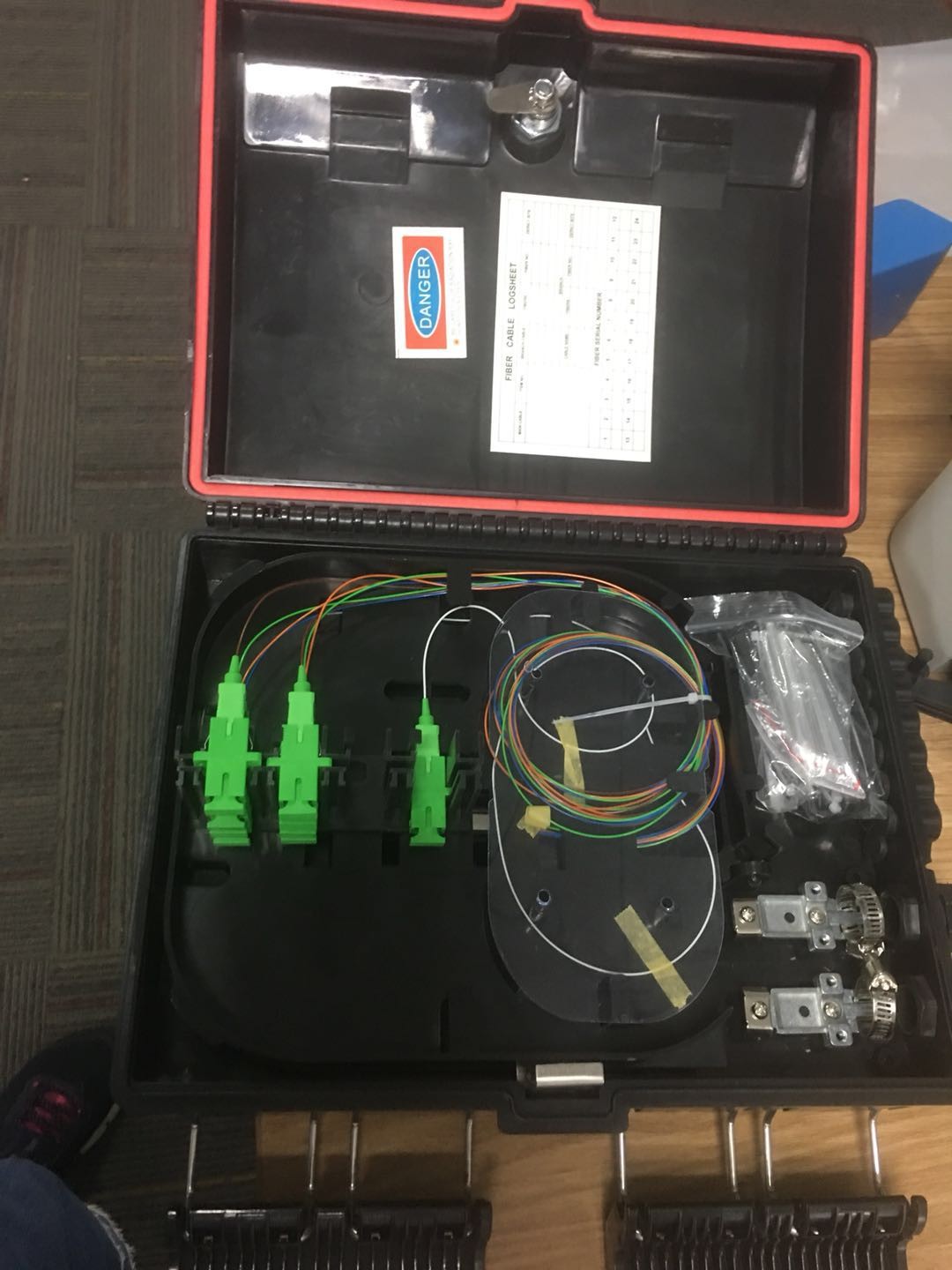 HDX-09B 16 Core Fiber Optic Termination Box 2X16 Core FTTX Fiber Optic Box Splitter Box