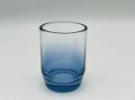 Ombre Blue Glass Bathroom Accessories Set Round Shape Lotion Dispenser Bottle