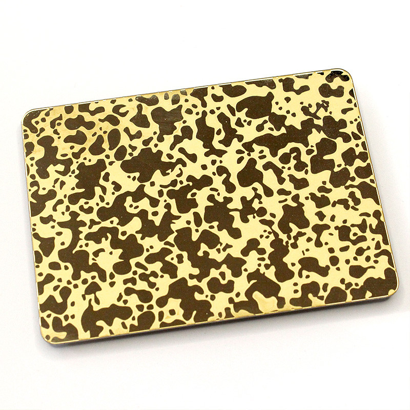 PVD Color Coating Etching Stainless Steel Sheet 304 Decorative Wall Metal Sheet 4x8