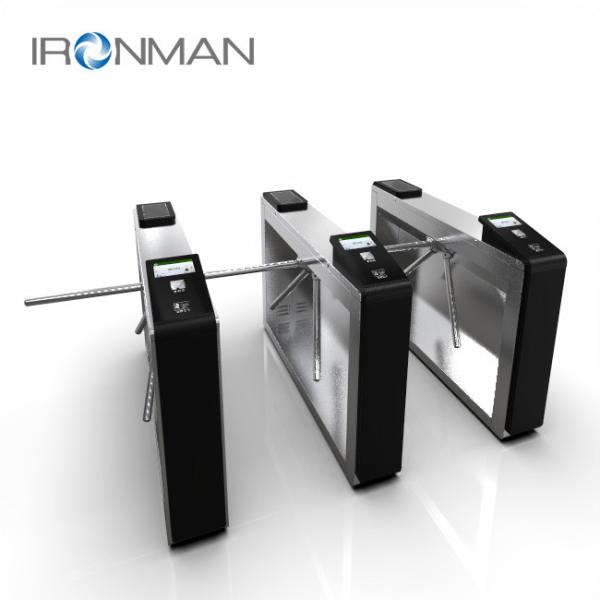Two-dimensional code sensing stainless steel pedestrian counting channel one