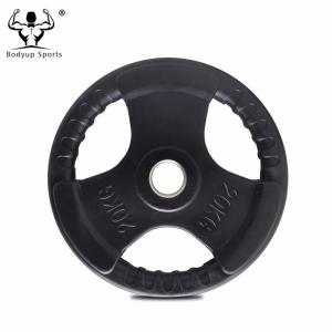 Quality High Quality Black Rubber Coated Grip Weight Plates wholesale