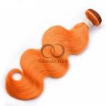 Orange Body Wave Remy Human Hair Bundles Sew In Weave Bundles Brazilian Bundle