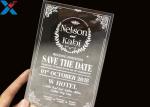 Laser Cut Acrylic Wedding Invitation Cards / Mirror Clear Invitation Card