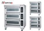 Stainless steel Comercial Microcomputer Three Deck Six Trays Electric Bakery