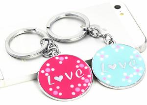 Quality metal love shape wedding gift keychain keyrings wholesale