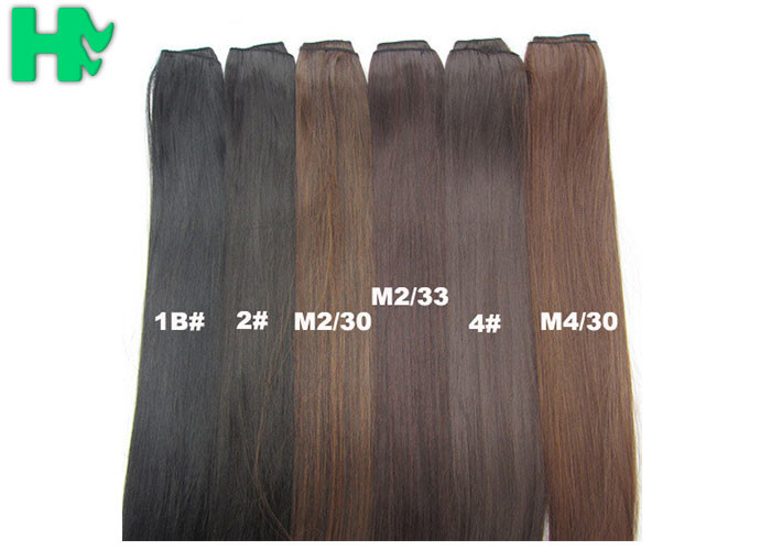 Double Weft Synthetic Clip In Hair Extensions Full Cuticle In Same Direction 200 Gram
